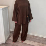 Sharon corduroy two-piece set in Brown, view 6