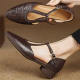 Elizabeth | Braided Leather Strap Shoes