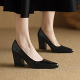 Vera | Block Heel Court Shoes