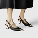 Seraphyane Pearl Kitten Heels in Black, view 4