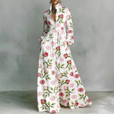 Lanna floral button maxi dress in Rose Print, view 8