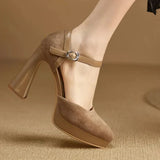 Celeste | Platform Ankle-Strap Court Shoes