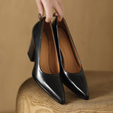Vera | Block Heel Court Shoes