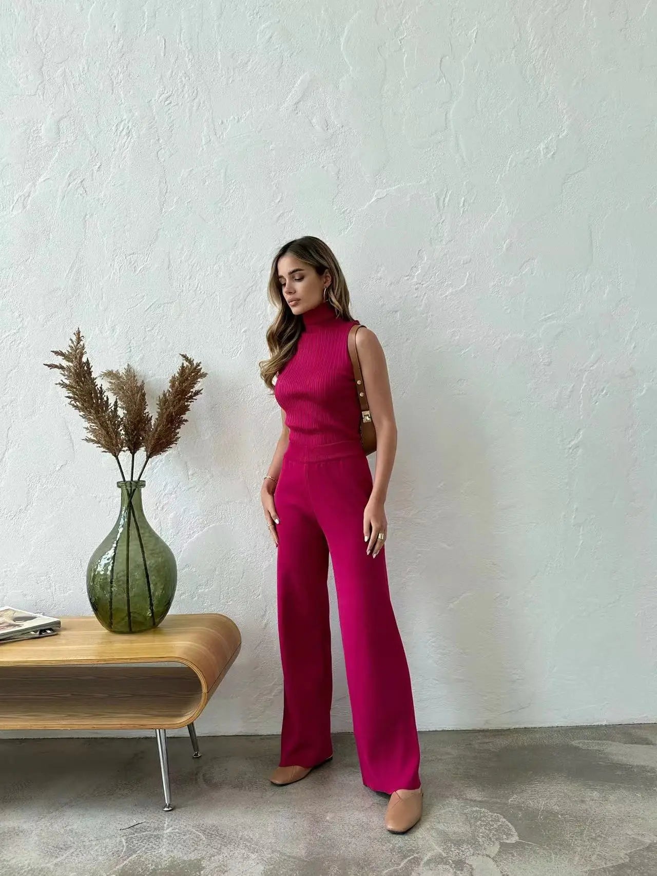Linda three-piece cardigan, top and trouser set, view 5
