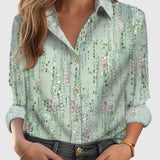 Margot loose fit blouse in Green, view 2