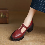 Evelyn | Chunky T-Bar Court Shoes