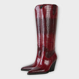 Sadie | Croc-Print Boots