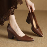 Vera | Block Heel Court Shoes