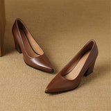 Vera | Block Heel Court Shoes