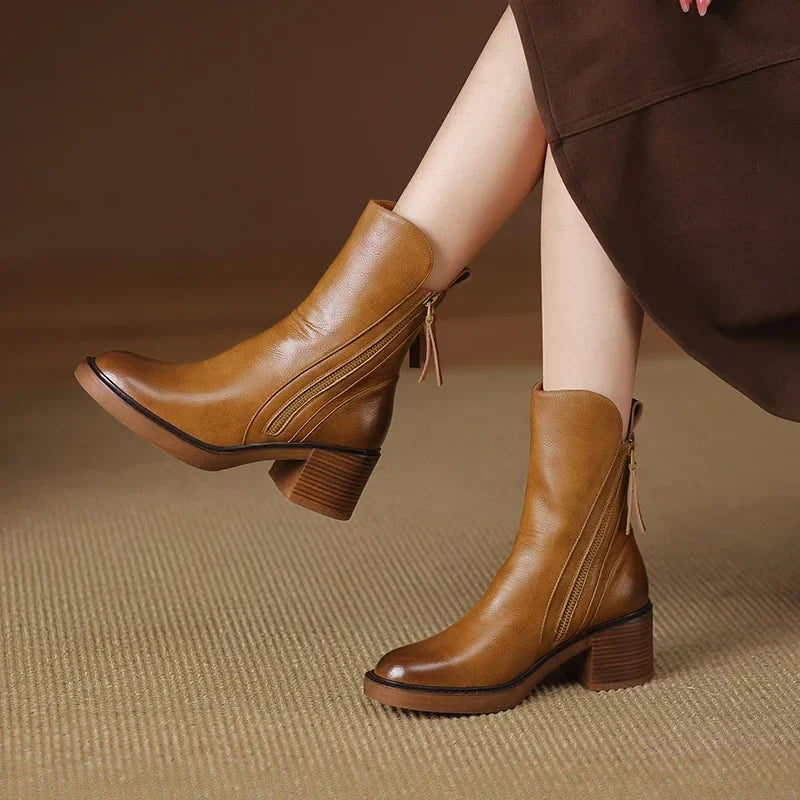 Edith - Leather Boots