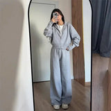Juliette stand-collar jacket and trouser set in Grey, view 8