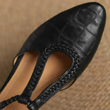 Elizabeth | Braided Leather Strap Shoes