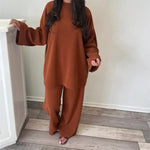 Sharon corduroy two-piece set in Maroon, view 3