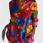 Anica colourful print blouse in Bright Watercolour Floral, view 4