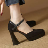 Celeste | Platform Ankle-Strap Court Shoes