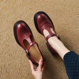 Evelyn | Chunky T-Bar Court Shoes