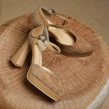 Celeste | Platform Ankle-Strap Court Shoes