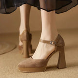 Celeste | Platform Ankle-Strap Court Shoes