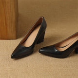 Vera | Block Heel Court Shoes
