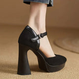 Celeste | Platform Ankle-Strap Court Shoes