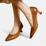 Amber | Leather Heels
