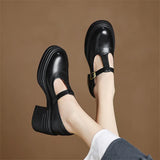 Evelyn | Chunky T-Bar Court Shoes