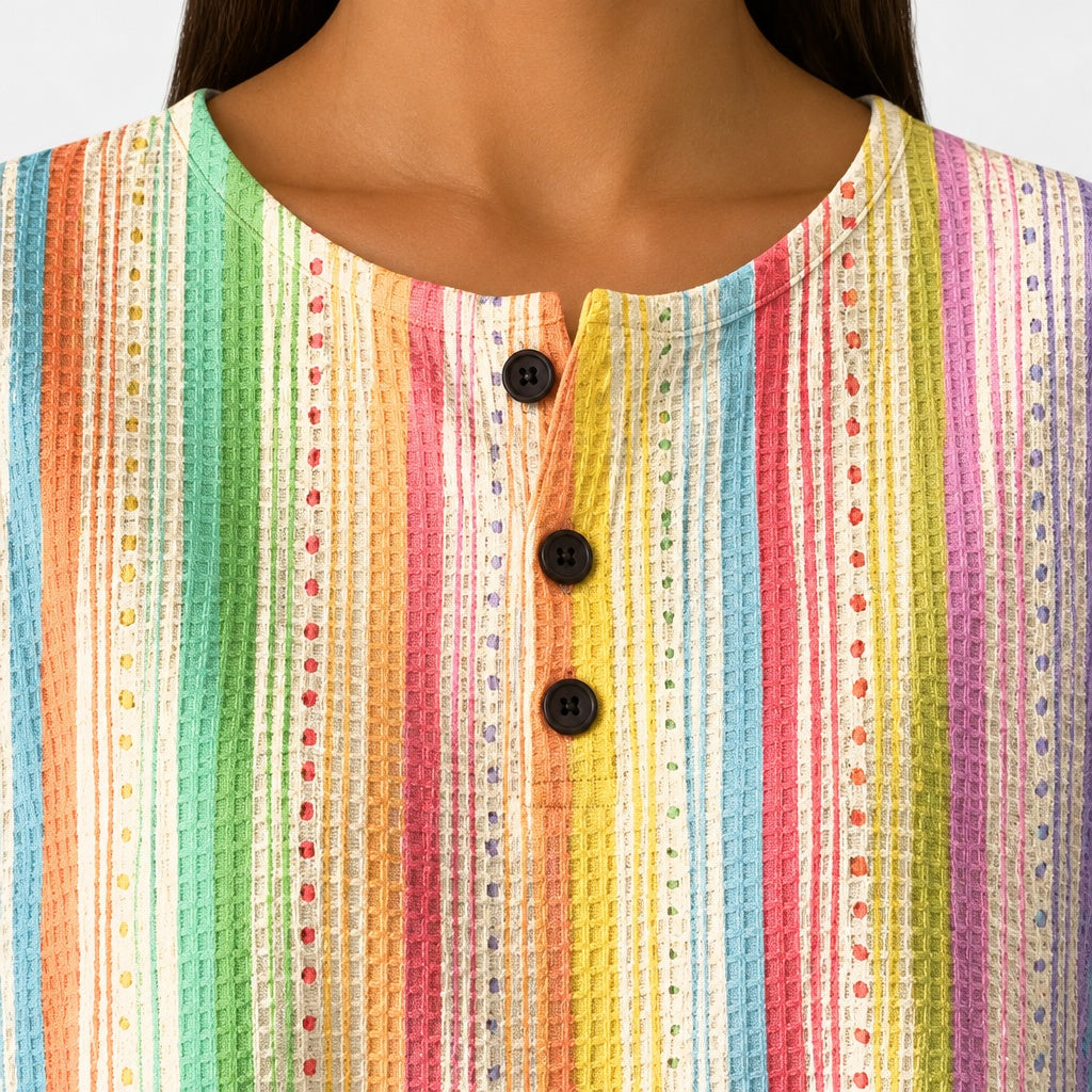 Sara colourful striped jumper, view 4