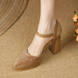 Celeste | Platform Ankle-Strap Court Shoes