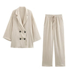 Shelby double-breasted blazer and trouser set, view 9