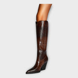 Sadie | Croc-Print Boots
