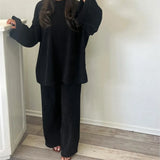 Sharon corduroy two-piece set in Black, view 2