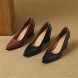Vera | Block Heel Court Shoes