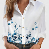 Margot loose fit blouse in Blue, view 3