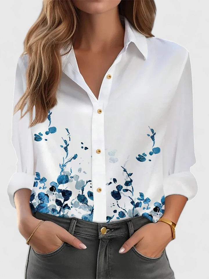 Margot loose fit blouse in Blue, view 3