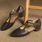 Elizabeth | Braided Leather Strap Shoes
