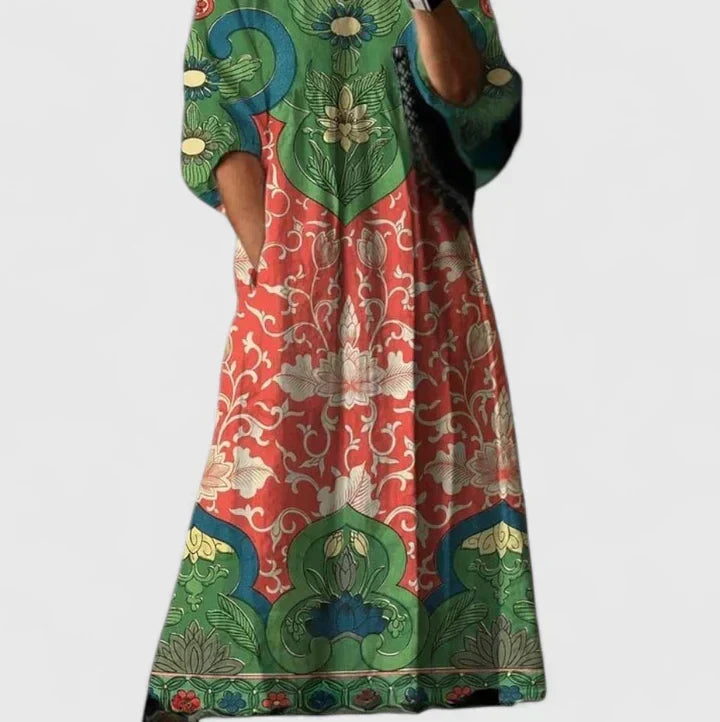 Kymberah printed midi dress, view 3