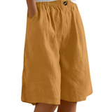 Carina loose casual shorts in Tan, view 13