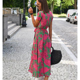 Eva V-neck wrap day dress, view 4