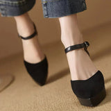 Celeste | Platform Ankle-Strap Court Shoes
