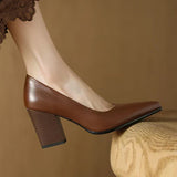 Vera | Block Heel Court Shoes