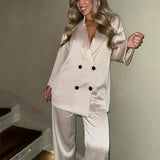 Shelby double-breasted blazer and trouser set, front view