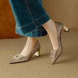 Winnie | Sparkling Court Shoes
