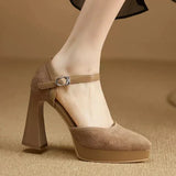 Celeste | Platform Ankle-Strap Court Shoes