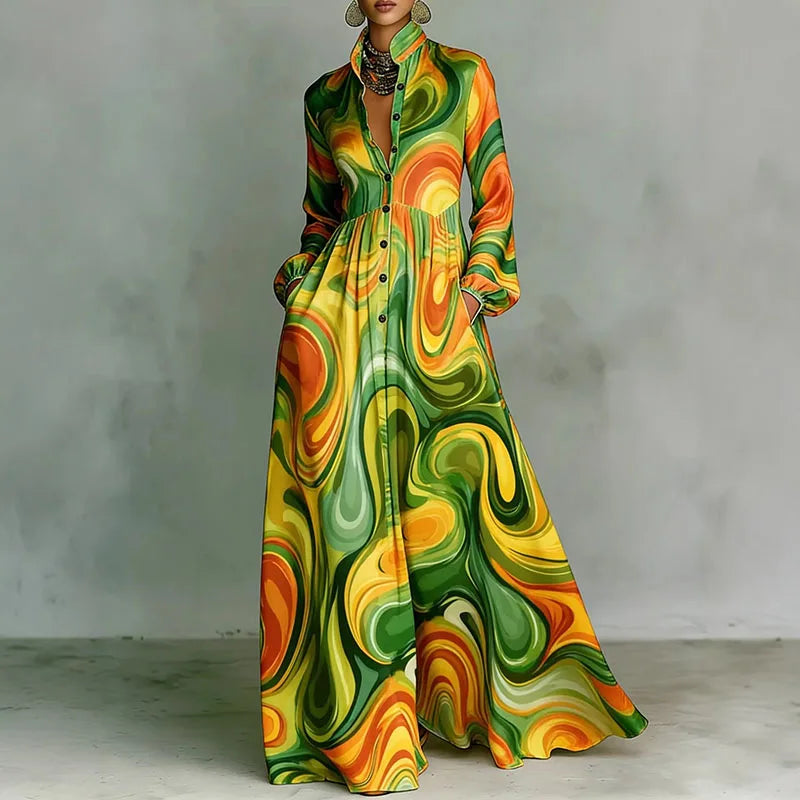 Lanna floral button maxi dress, view 5
