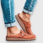 Faybia Comfortable Clog Sandals in Orange, view 5