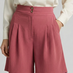 Tailored high waist pleated shorts, view 16