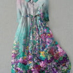 Sara floral print dress in Multicolour, front view