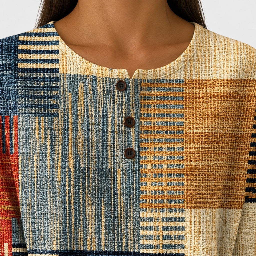 Thea colourful patchwork jumper, view 4