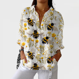 Michelle bee print blouse in Multicolour, front view