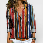 Nadienne striped blouse, front view